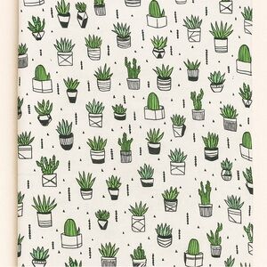 Copper Pearl Green and White Succulent Print Bassinet Sheet Bedding